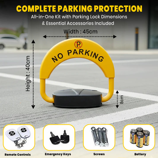 Remote Control Parking Lock with Alarm – Waterproof Parking Barrier