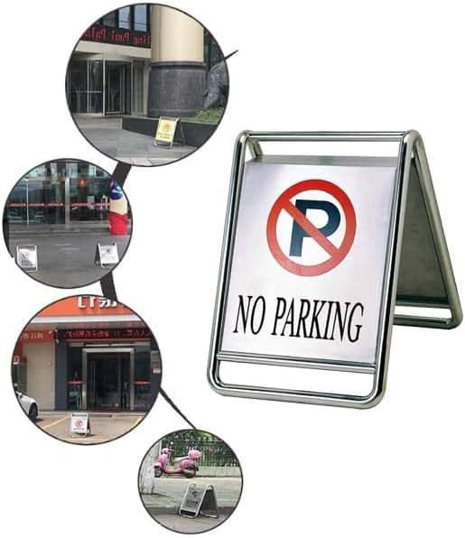 A-Shape Stainless Steel No Parking Sign Board